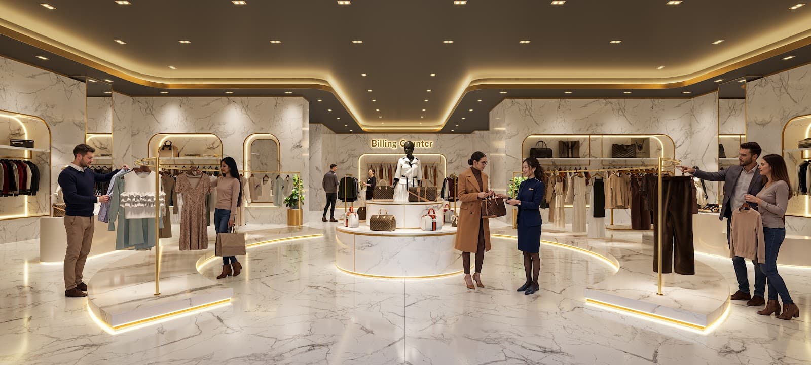 Blanca Ekaiva street-facing retail showroom render